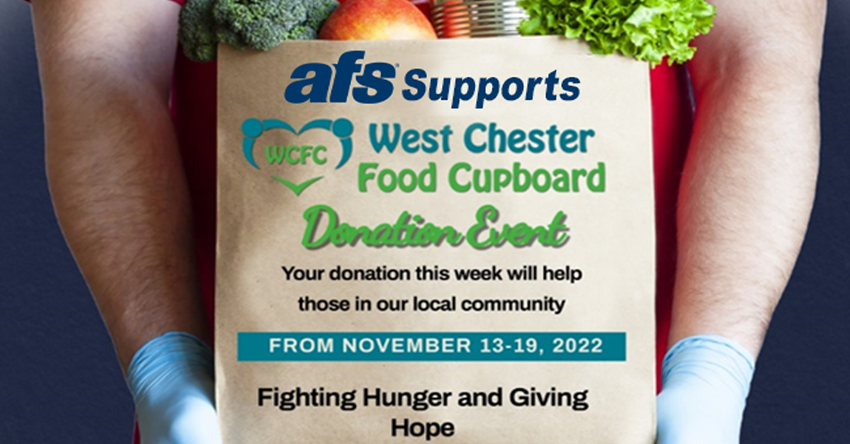 West Chester Food cupboard bag with groceries
